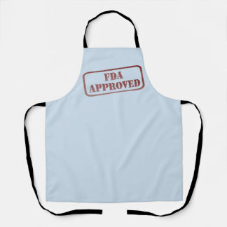 Dark Red Distressed Stamp Funny FDA Approved Humou Apron