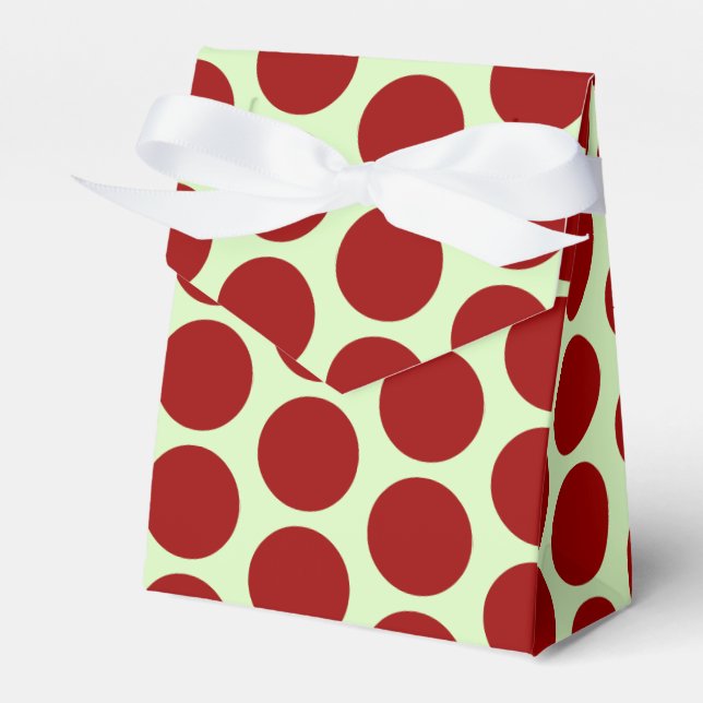 Dark Red Dots Favour Box (Front Side)