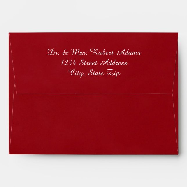 Dark Red - Envelope (Back (Top Flap))