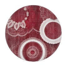 Dark Red Floral AI art