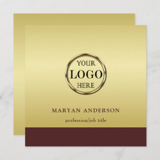 Dark-red gold design,Logo or Photo in gold circle,