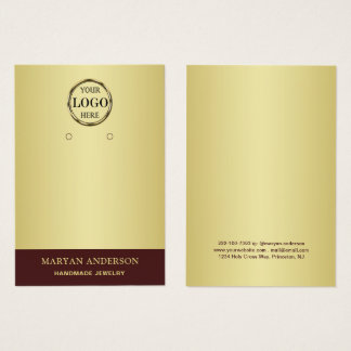 Dark-red gold design,Logo or Photo in gold circle,