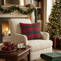 Dark Red-Green Christmas Pattern