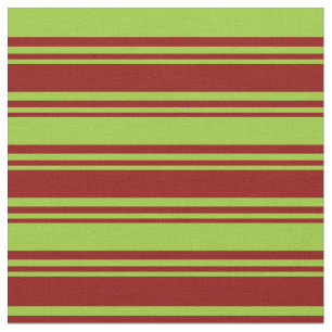 Dark Red & Green Striped/Lined Pattern Fabric