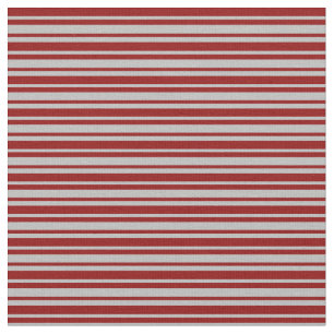 Dark Red & Grey Stripes Fabric