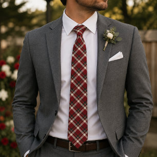 Dark Red Holiday Theme  Tie