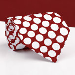 Dark Red Jumbo Polka Dots Custom Necktie<br><div class="desc">Make a bold statement with this custom necktie featuring vibrant jumbo polka dots. Perfect for adding a touch of playful elegance to any outfit, this necktie is a unique and eye-catching accessory that’s sure to turn heads. Whether you’re dressing up for a special occasion or adding some personality to your...</div>