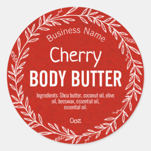 Dark Red Labels Cherry Scented Product