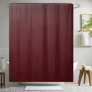 Dark Red Leather Shower Curtain