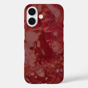 Dark Red Marble iPhone 16 Case
