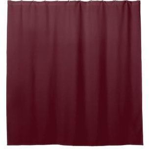 Dark Red Maroon Burgundy Solid Colour Shower Curtain