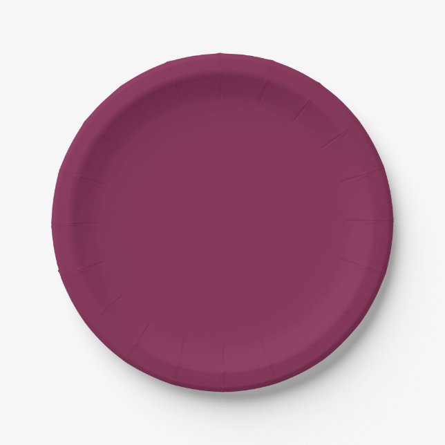 Dark Red/Maroon Paper Plate (Front)