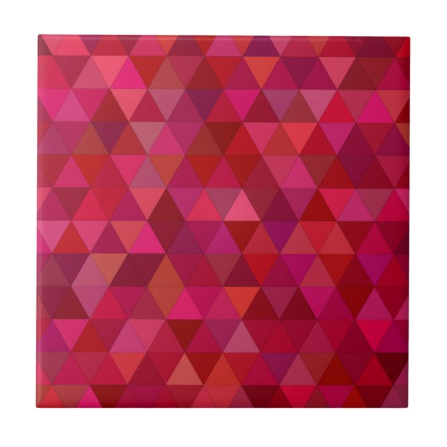 Dark Red Mosaic Ceramic Tile (Front)