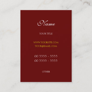Dark Red Professional Modern and Elegant 3 Business Card