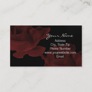 Dark Red Rose Business Card