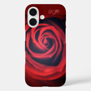 Dark Red Rose Close Up iPhone 16 Case