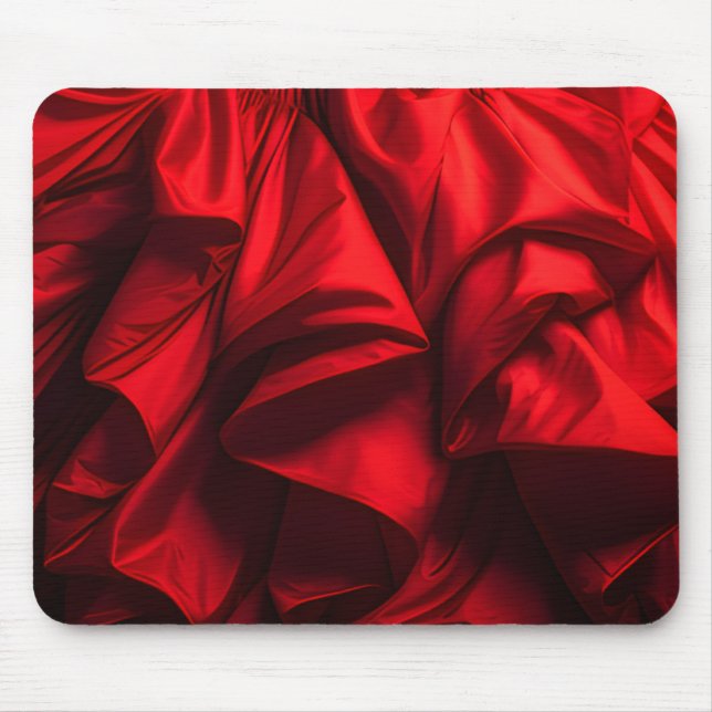 Dark Red Ruffles On A Thick Laptop Desktop Mouse Pad (Front)