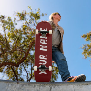 Dark Red Skateboard