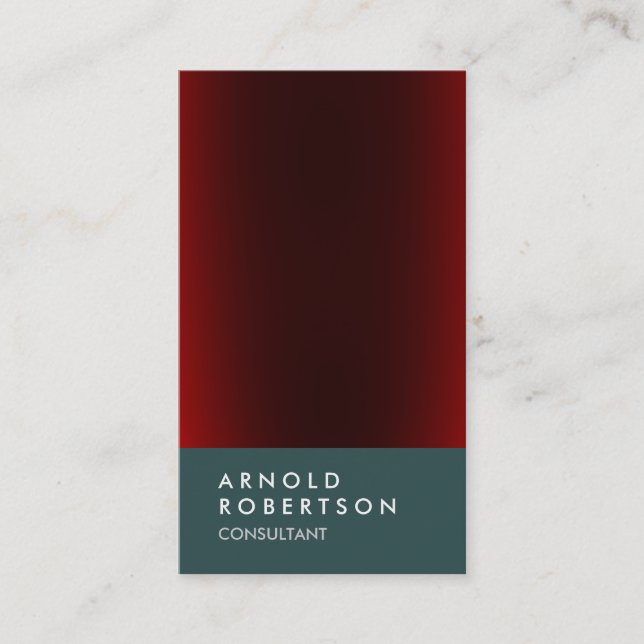 Dark Red Slate Grey Trend Consultant Business Card (Front)
