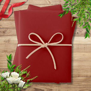 Dark Red Solid Colour Classic Elegant Wrapping Paper Sheet