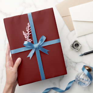 Dark Red, Solid Colour Minimalist Wrapping Paper
