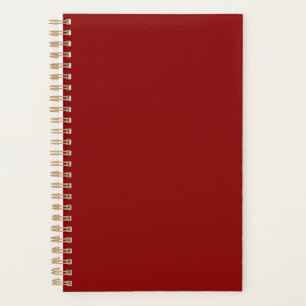 Dark Red Solid Colour Planner