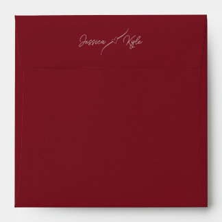 Dark Red solid Stationery Coloured Envelope