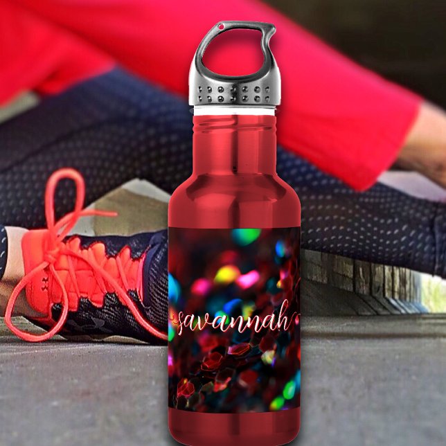 Dark Red Sparkling 532 Ml Water Bottle (Creator Uploaded)