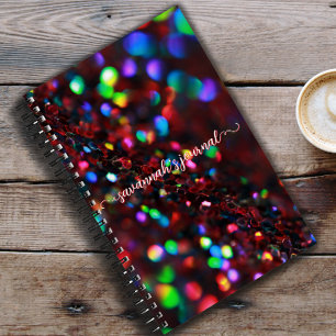 Dark Red Sparkling Journal
