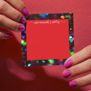 Dark Red Sparkling Post-it Notes