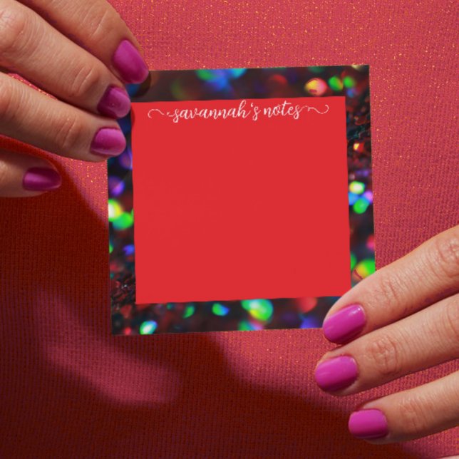 Dark Red Sparkling Post-it Notes (Creator Uploaded)