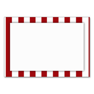 Dark Red Stripes (Add 2nd Colour) Table Number