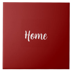 Dark Red Template, Customizable, Ceramic Tile