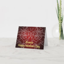 Dark red Valentines Day Card