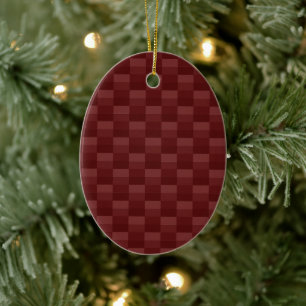 Dark Red Velvet Shades Ceramic Ornament