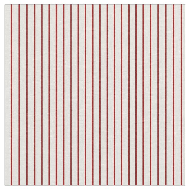 Dark Red & White Coloured Striped/Lined Pattern Fabric (Close Up)
