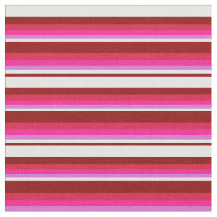 Dark Red, White, Orchid, Deep Pink, and Crimson Fabric