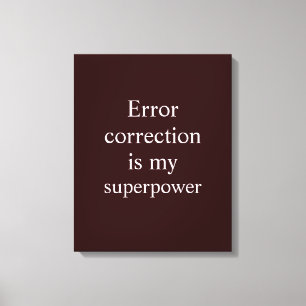 Dark Red White Quantum Engineer Theme Canvas Print