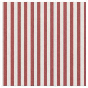 Dark Red & White Stripes Fabric