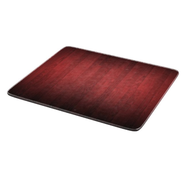Dark Red Wood Digital Print Cutting Board (Corner)