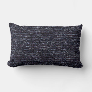 Dark Reptilian-Style Pattern Design Lumbar Cushion