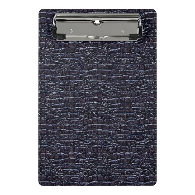 Dark Reptilian-Style Pattern Design Mini Clipboard (Front)