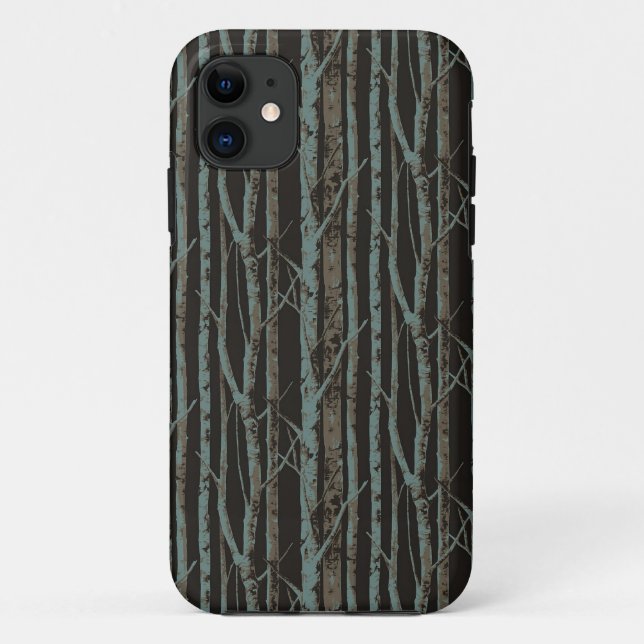 Dark Retro Birch Case-Mate iPhone Case (Back)