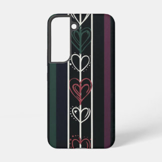 Dark Retro Pop Art Hearts Samsung Galaxy Case