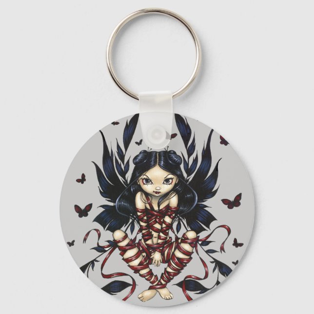 "Dark Ribbon Fairy" Keychain (Front)
