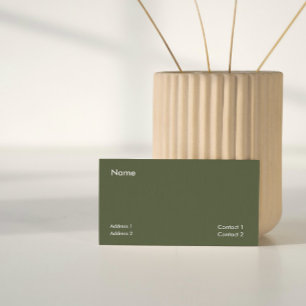 dark rich green - minimalist business card