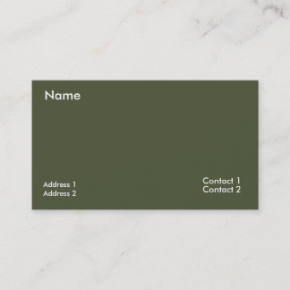dark rich green -QR code Business Card