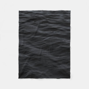 Dark Ripples (Black Water at Night) Fleece Blanket