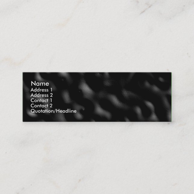 Dark Ripples Mini Business Card (Front)