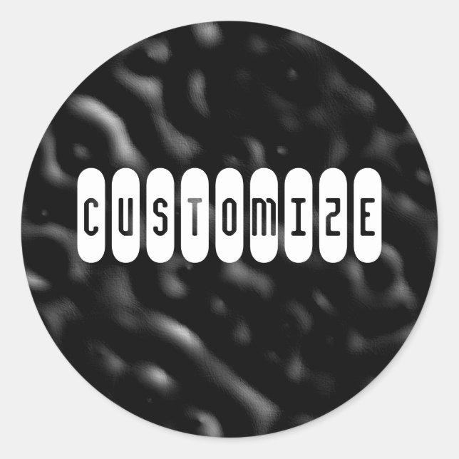 Dark Ripples - Template Classic Round Sticker (Front)